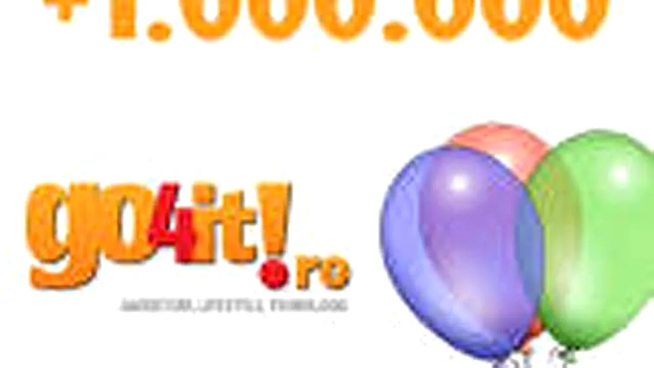 Go4it a doborât bariera de un milion de vizitatori unici pe lună