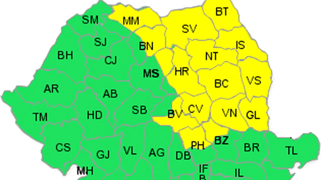Meteorologists Extend Code Yellow Rainfall Alert For N, NE, C Romania Until Monday Morning