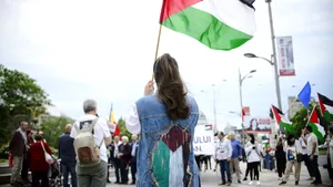Miting pro-Palestina la București, în Piața Universității