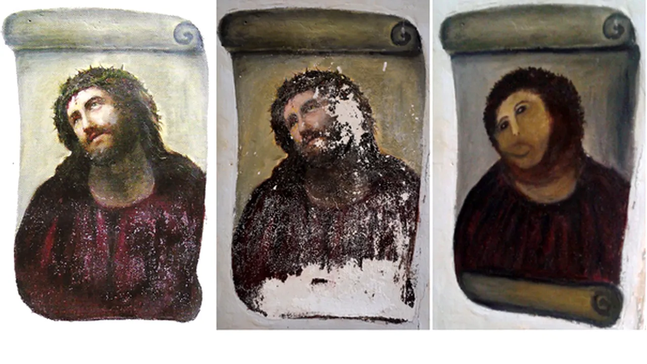 TOP 10 cele mai mari CONTROVERSE artistice ale anului 2012: Restaurarea eşuată a unei fresce cu Iisus, printre ele - GALERIE FOTO