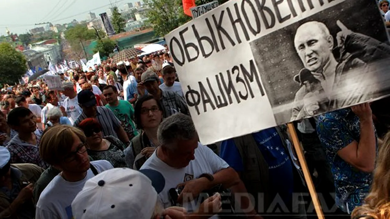Protest de amploare la Moscova: Peste 100.000 de persoane manifestează împotriva lui Putin, susţine opoziţia
