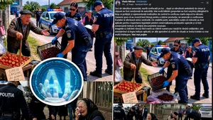 Imagini AI cu bătrâni în lacrimi și polițiști care le confiscă fructele, distribuite masiv pe Facebook. Mulți utilizatori le-au tratat ca fotografii reale