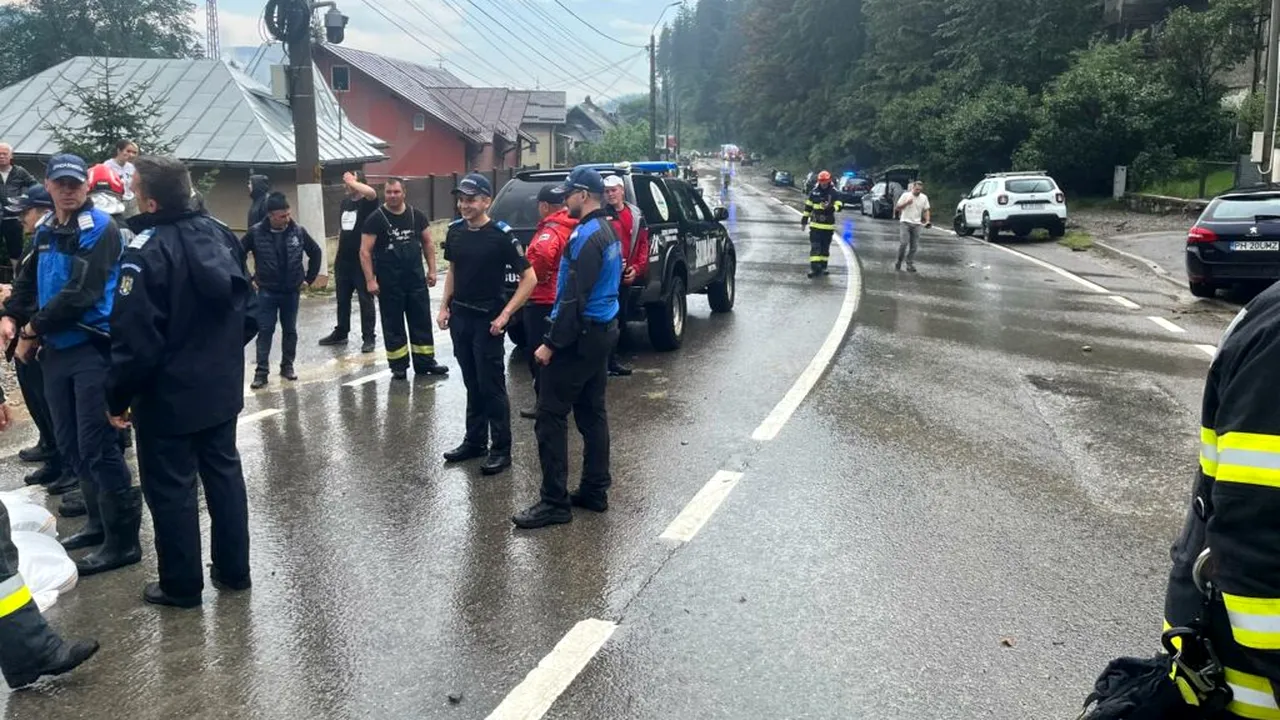 Traficul a fost reluat pe DN1, după inundațiile au afectat orașul Bușteni