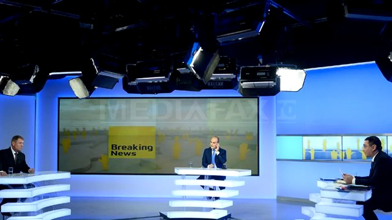 PRIMA CONFRUNTARE Iohannis-Ponta. Ponta: Domnule Iohannis, fiţi cuminte, ca la mine în birou/Iohannis: Unde vă credeţi, la dumneavoastră în birou? Biroul e ţara! - DECLARAŢIILE CANDIDAŢILOR