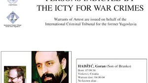 Goran Hadzici a compărut în faţa Tribunalului special sârb pentru crime de război