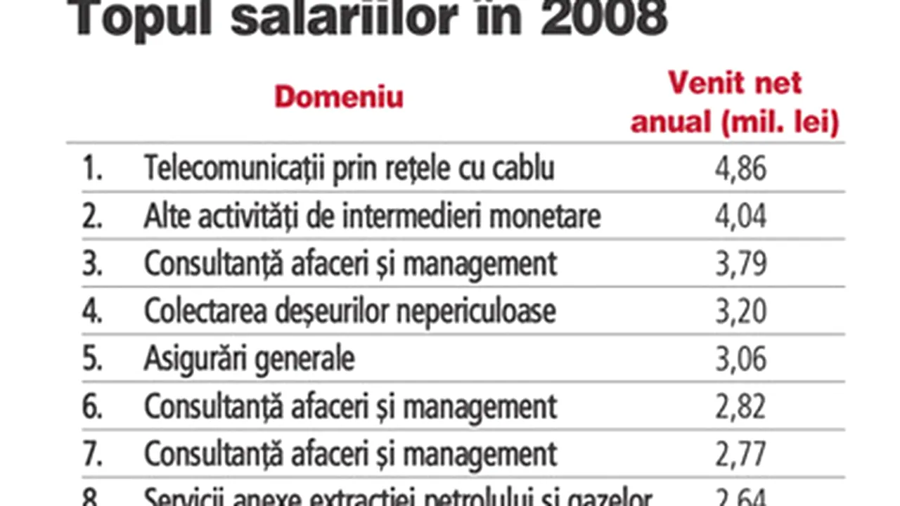 Cel mai bine plătit român a caştigat 1,3 milioane de euro anul trecut