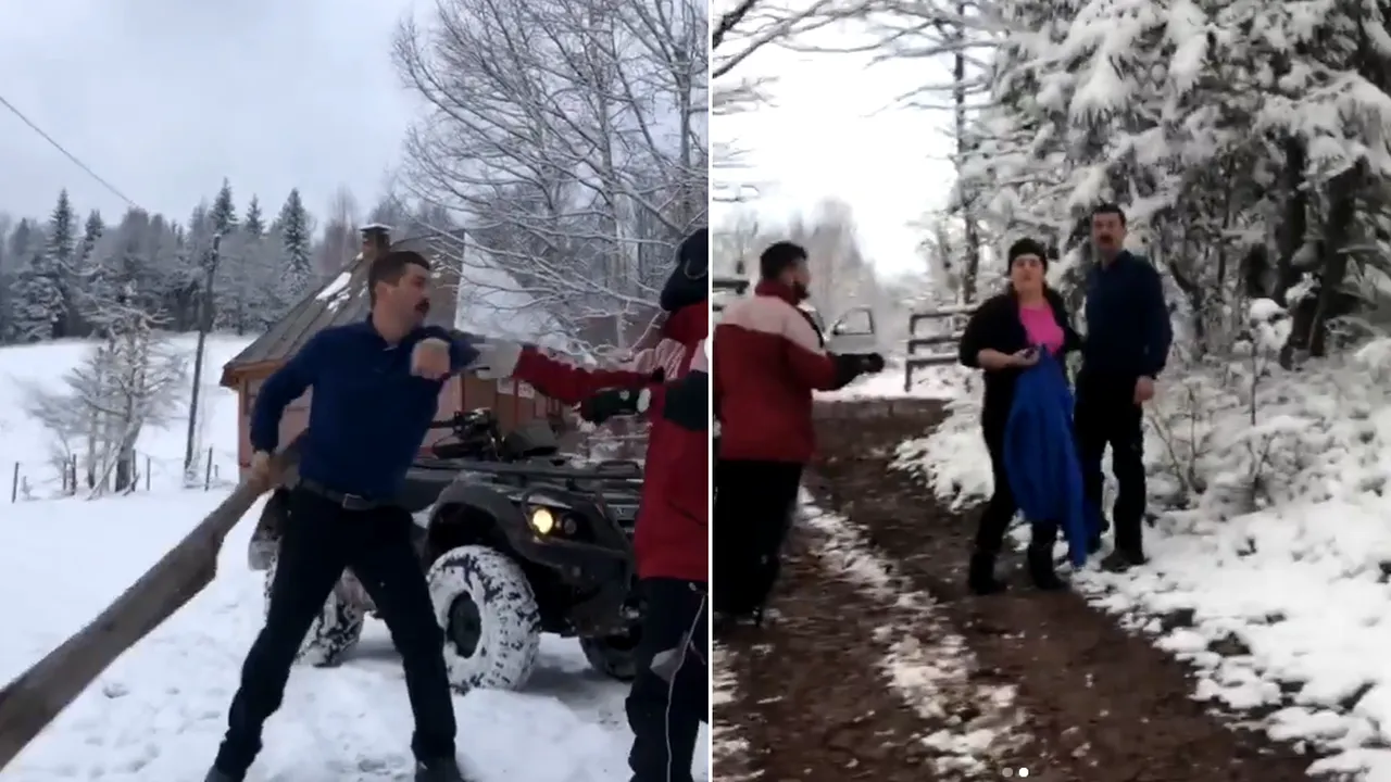 VIDEO. Doi tineri, atacaţi cu parul, după ce ar fi intrat cu ATV-urile pe o proprietate privată în Alba. „Dânsul este fratele viceprimarului din Arieşeni”