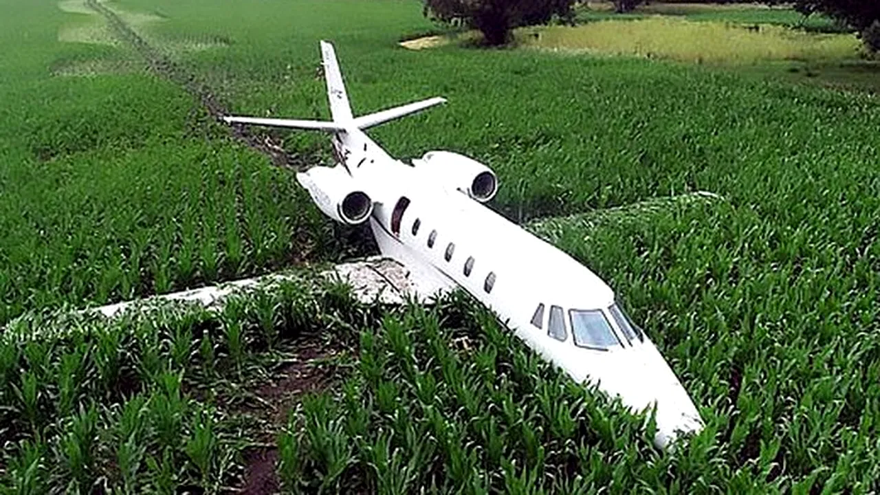 Un pilot este considerat un erou după ce a aterizat într-un câmp de porumb cu un avion fără a răni niciun pasager. Aeronava, aproape intactă | FOTO, VIDEO