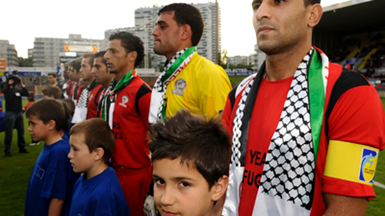 Naţionala de fotbal a Palestinei a disputat primul său meci în Europa