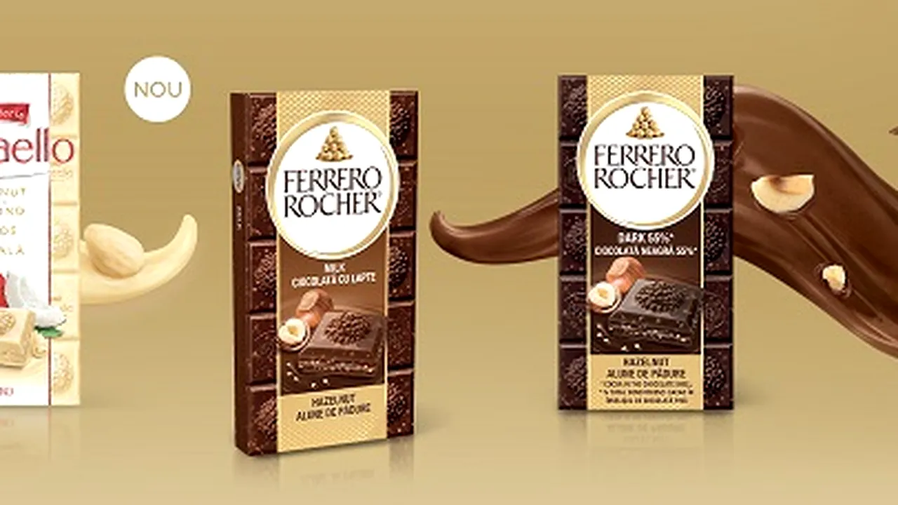 Noile tablete de ciocolată Raffaello şi Ferrero Rocher desăvârşesc experienţa ciocolatei premium