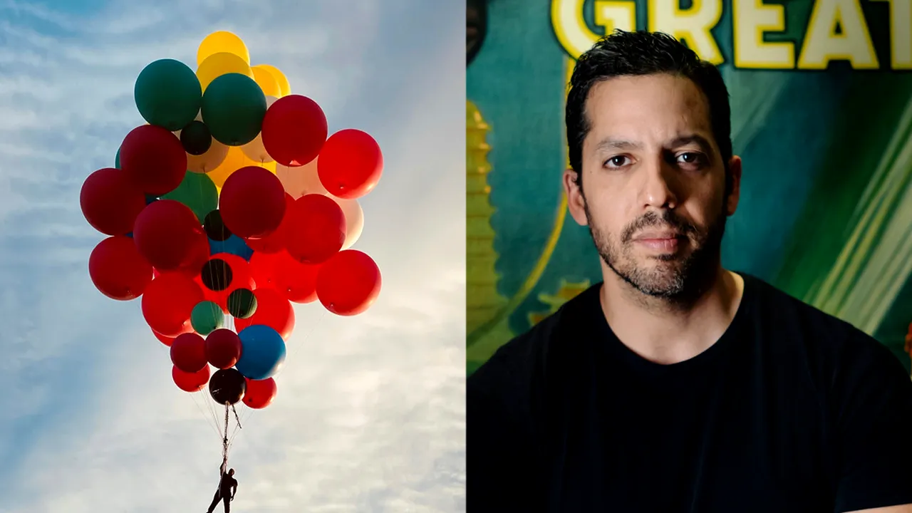 Moment de magie: iluzionistul David Blaine se ridică azi deasupra Pământului, atârnat de baloane cu heliu