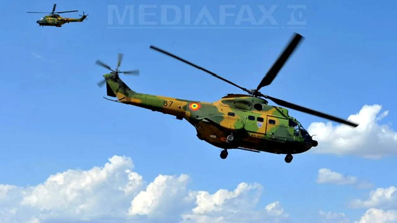 Anchetă în cazul unui elicopter IAR Puma care a aterizat forţat după ce s-a fisurat o pală a elicei