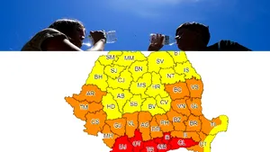 Cod roşu de temperaturi extreme marţi şi miercuri în mai multe judeţe din sudul ţării şi în Capitală