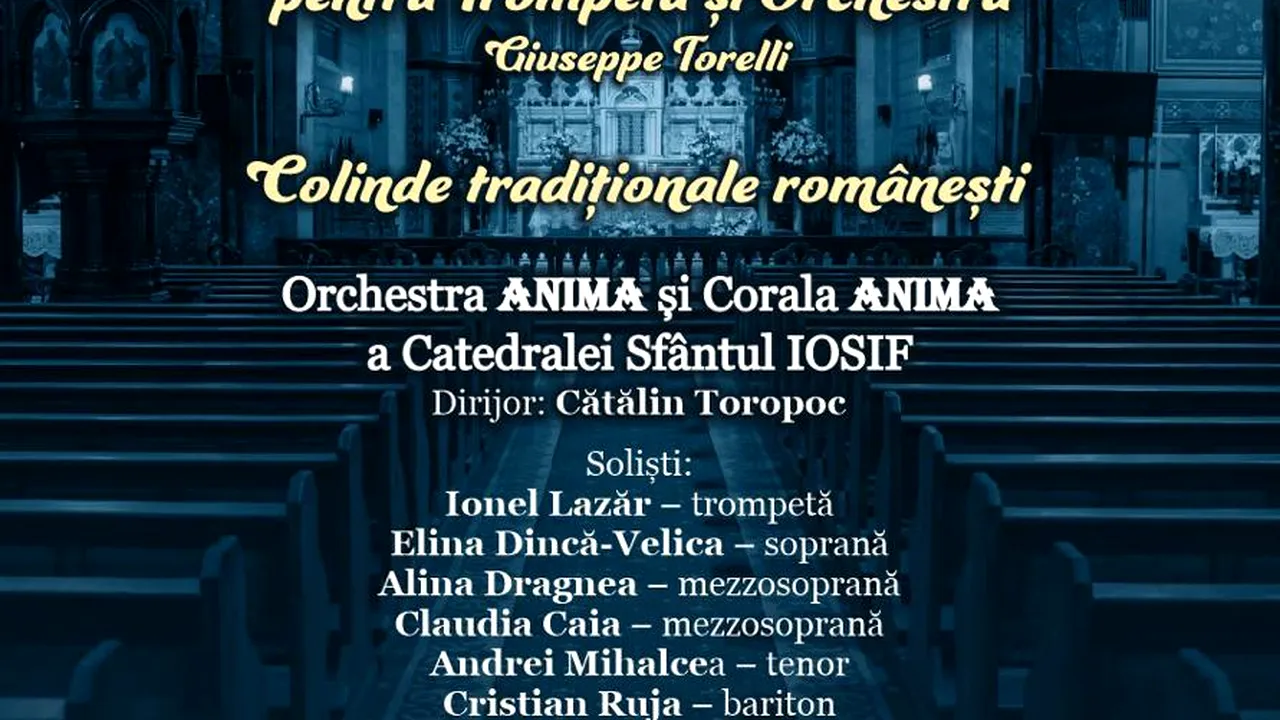 „Concert Extraordinar de Crăciun” la Catedrala Sfântul Iosif