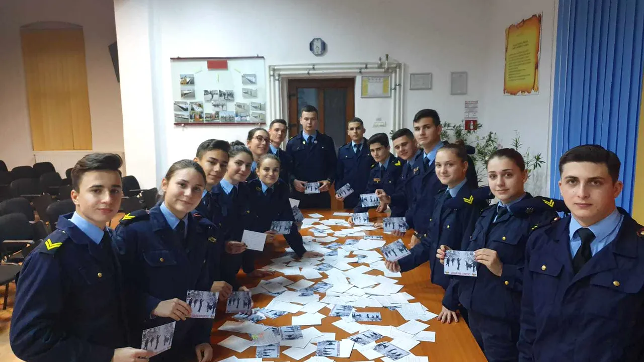 Elevii Colegiului Militar din Craiova le-au trimis scrisori şi felicitări militarilor din Afganistan. Mesagerul neobişnuit care a dus plicurile | FOTO