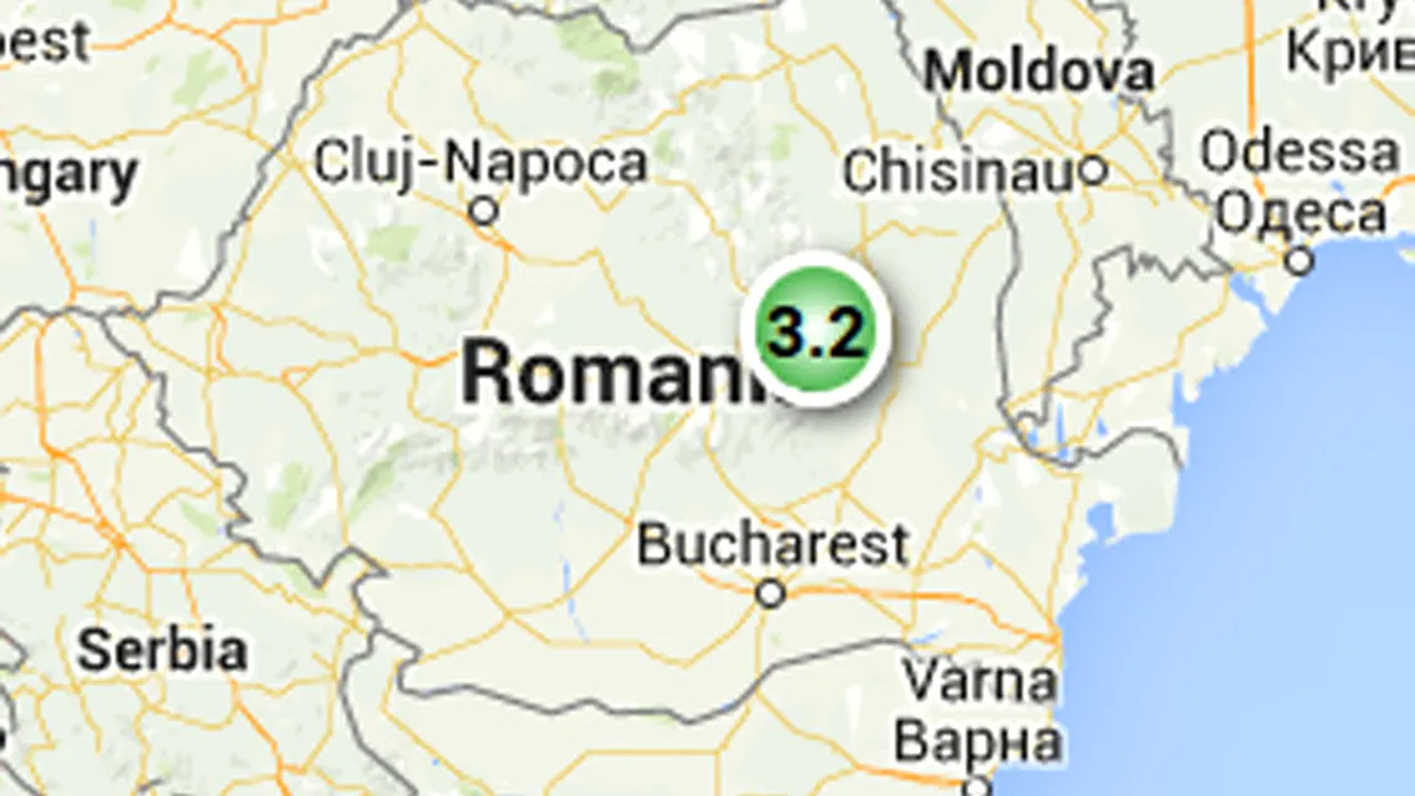 Cutremur de 3,2 grade în zona Vrancea