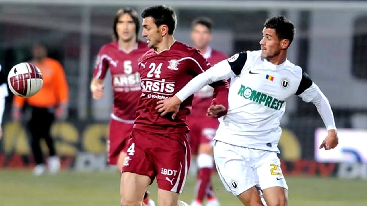 Rapid - Universitatea Cluj, scor 1-1, în Liga I
