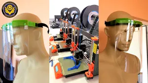 Echipamente 3D adaptate pentru medici. Zilnic, voluntarii Academiei Tehnice Militare produc zeci de viziere