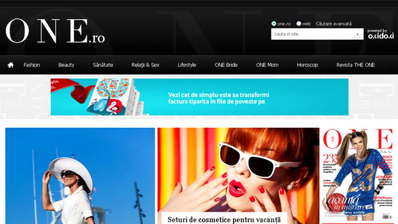 ONE.ro, cel mai stylish portal dedicat femeilor s-a lansat