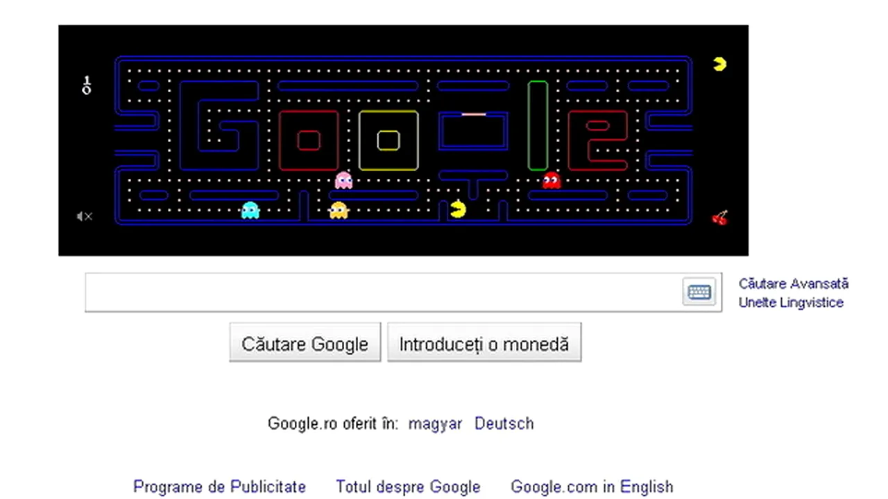 Vinerea în care Google a pus în loc de logo jocul Pac-Man a redus productivitatea cu câteva milioane de dolari