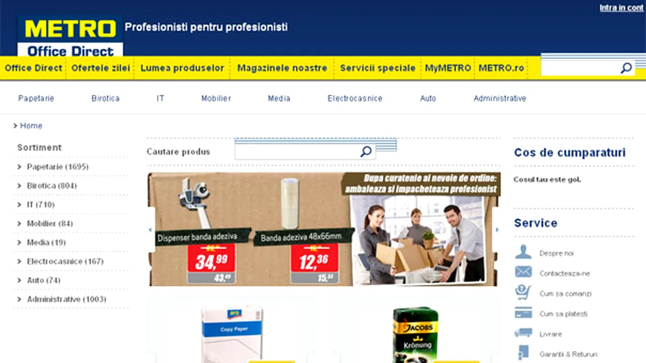 Metro Cash&Carry România a lansat un magazin online. Ce produse pot fi cumpărate