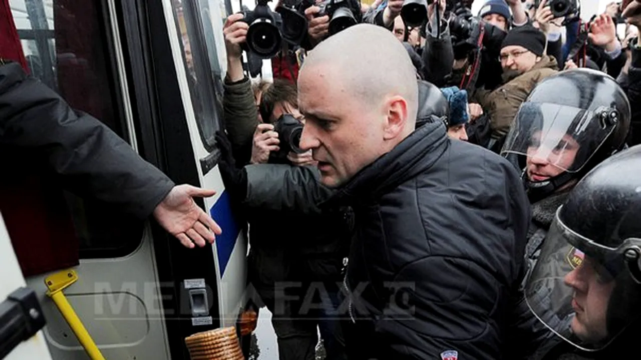 Confruntări la Moscova, în timpul mitingului opoziţiei