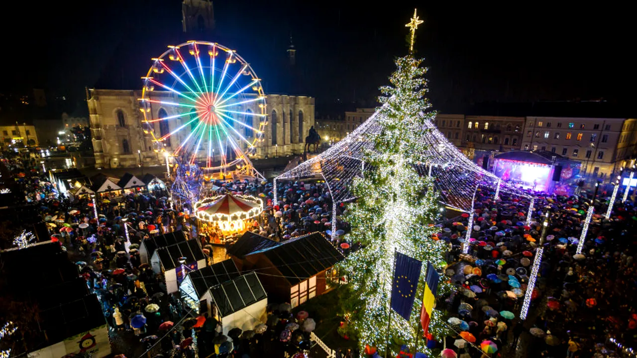Târgul de Crăciun din Cluj-Napoca 2025 își deschide porțile. Ce locații festive sunt anul acesta