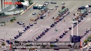 Rămaşi fără mâncare, zeci de mii de americani apelează la băncile de alimente. Cozi de maşini care se întind pe zeci de kilometri