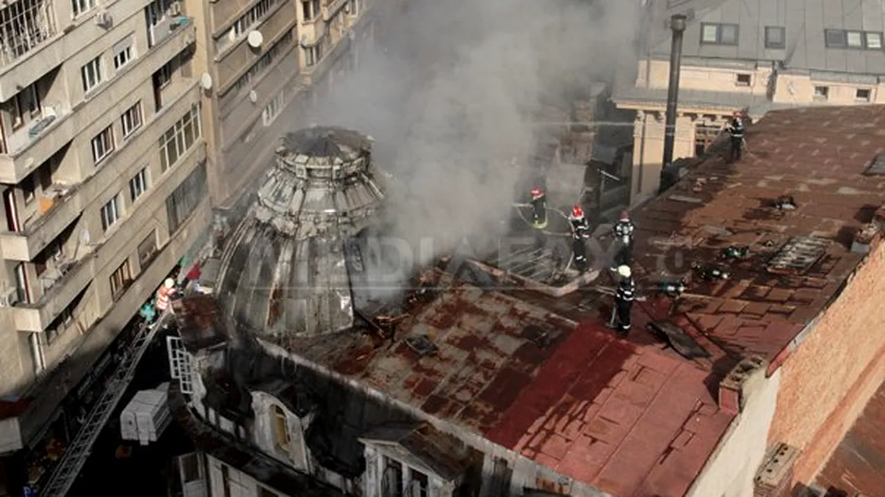 Incendiu în centrul Capitalei, la un imobil din strada Tache Ionescu