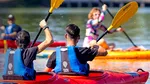 Sportivii de la Kayak Champions, antrenament pe Dâmbovița, înainte de Campionatul European de Juniori
