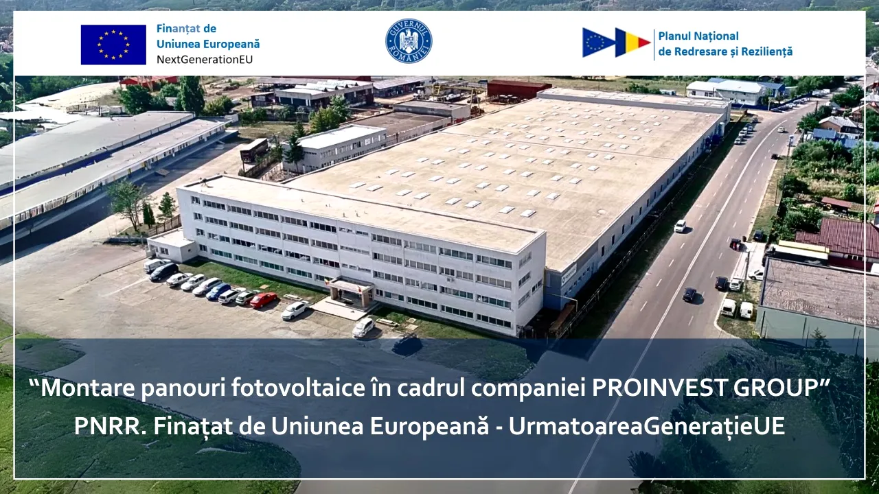 SUSTENABILITATE: Cofinanţare PNRR pentru instalarea unui nou sistem fotovoltaic