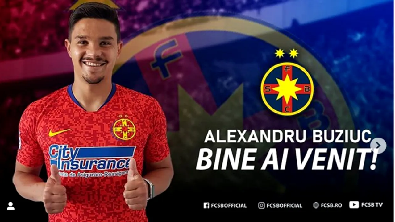 Transferuri de criză la FCSB: Alexandru Buziuc e noua achiziţie a roş-albaştrilor