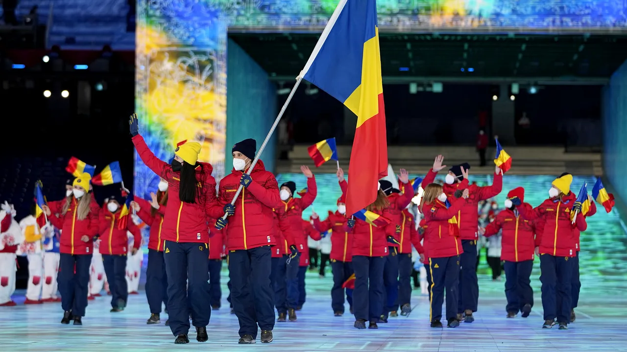 Ceremonia de deschidere a Jocurilor de iarnă de la Beijing. Momentul în care delegaţia României intră în arenă