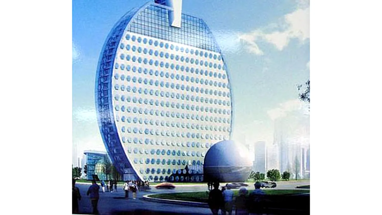 Cum arată noul hotel în formă de paletă de ping-pong, construit de chinezi