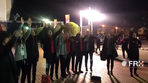 Fanii maghiari au afişat un banner controversat la meciul România-Ungaria