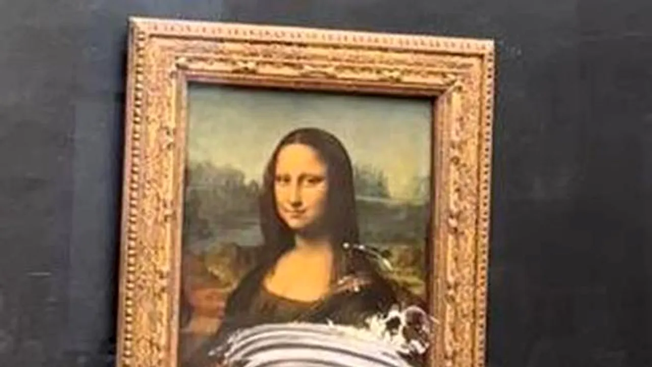 Un bărbat a aruncat o prăjitură în Mona Lisa din Luvru

