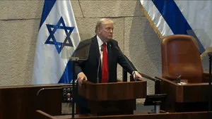 VIDEO Incident în timpul discursului istoric al lui Trump din Israel. A fost nevoie de intervenția forțelor de securitate