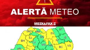 METEO, 11 iulie. ANM a emis o avertizare meteo Cod galben de ploi pentru 26 de judeţe 