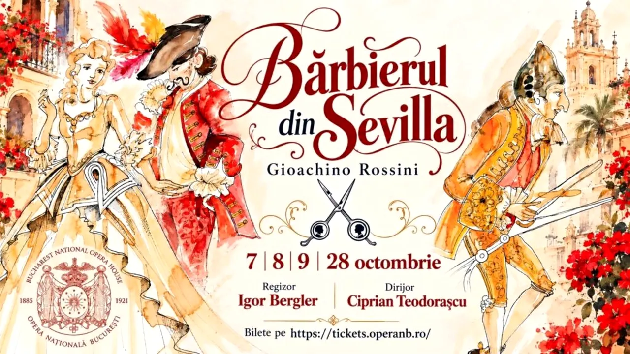 „Bărbierul din Sevilla” – trei seri în care Opera Națională București se transformă într-o explozie de muzică, umor și seducție