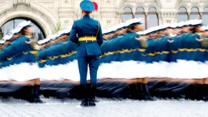 GALERIE FOTO - Paradă uriaşă în Piaţa Roşie din Moscova. Rusia a sărbătorit Ziua Victoriei asupra Germaniei naziste/ De ce au fost anulate demonstraţiile aeriene