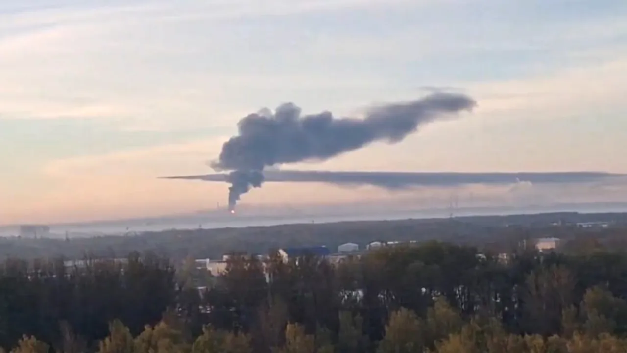 Incendiu la o rafinărie Lukoil din Rusia, după un posibil atac cu drone