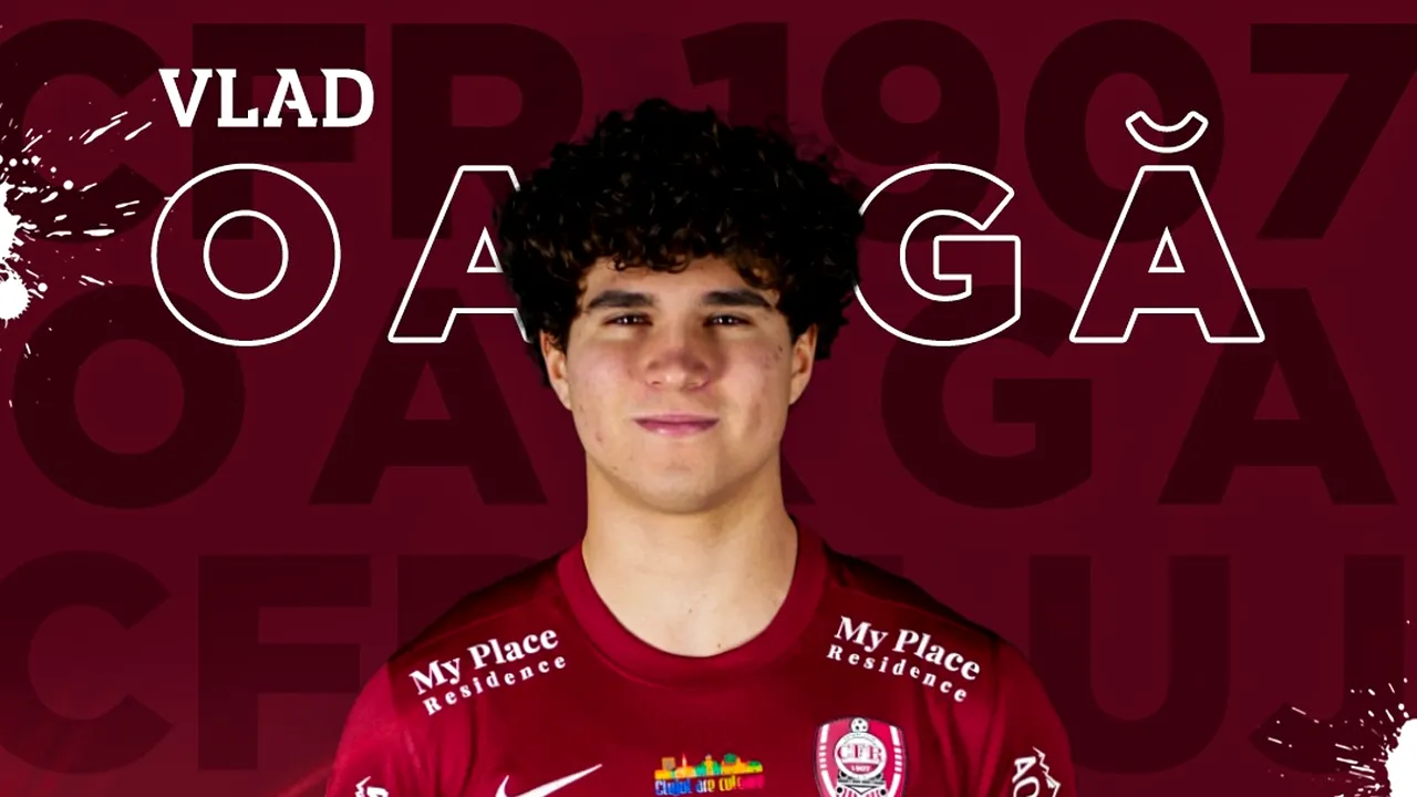 CFR Cluj l-a transferat pe tânărul atacant Vlad Oargă