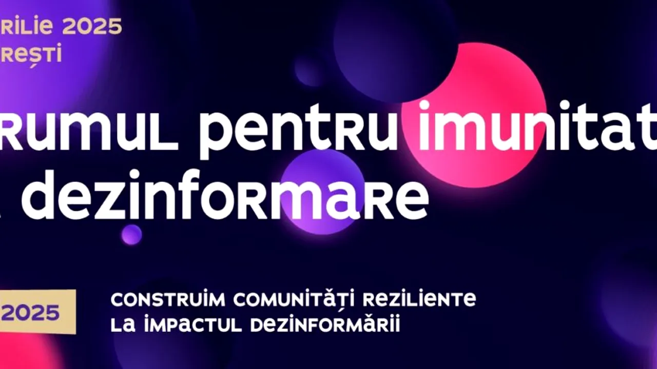 Asociația Imagineers for Impact organizează FORUMUL PENTRU IMUNITATE LA DEZINFORMARE, primul eveniment din România ce reunește experți internaționali în combaterea dezinformării