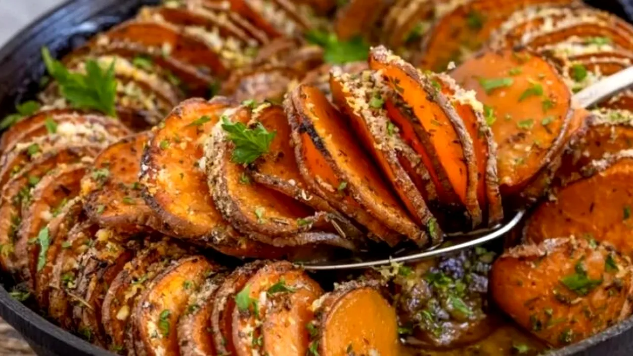 Rețetă simplă cu rădăcinoase: cartofi dulci și pătrunjel rădăcină (P)