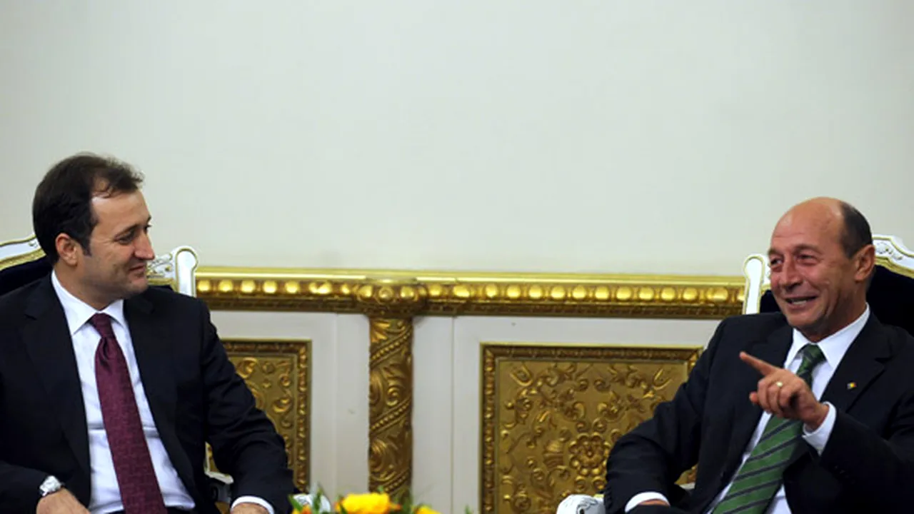 Băsescu a discutat cu Filat despre securitate, frontieră şi exportul de fructe al Moldovei către UE