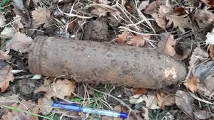 Un proiectil din primul Război Mondial, fabricat în 1915, a fost găsit într-o localitate din Vâlcea