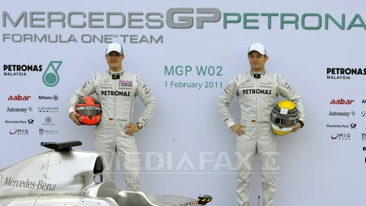 Mercedes şi-a lansat noul monopost, Schumacher se vede frecvent pe podium cu acesta