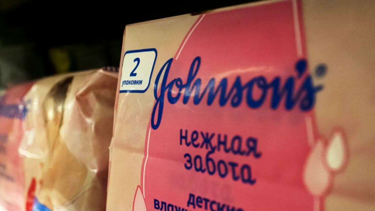 Brands on store shelves in Kiev Ukraine. 