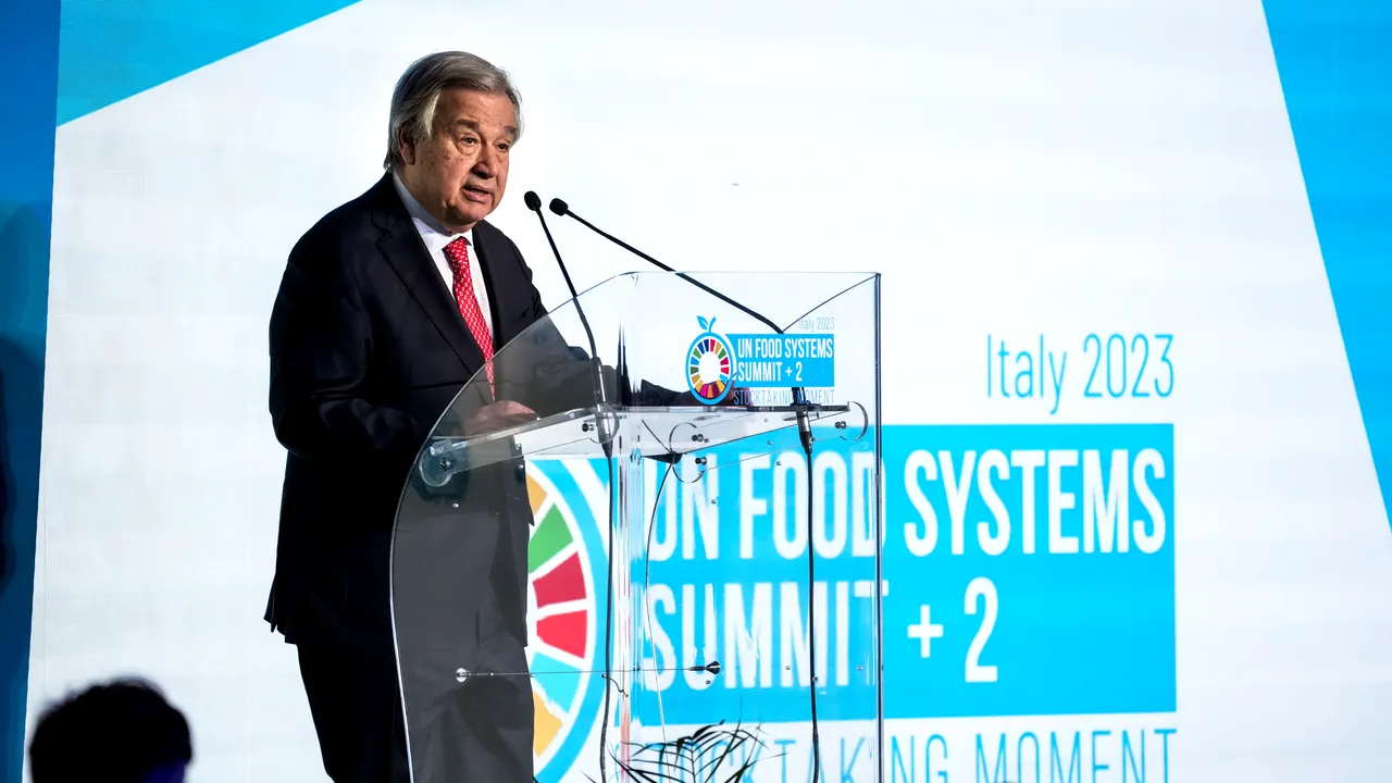 Guterres denunţă problemele sistemului alimentar mondial şi cere Rusiei să revină în Acordul cerealelor