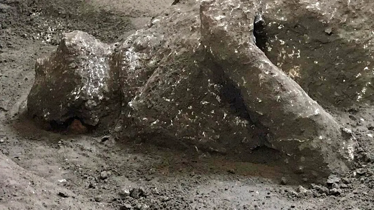 INEDIT. Corpurile aproape intacte a doi bărbaţi care fugeau de erupţia vulcanului au fost descoperite la Pompei